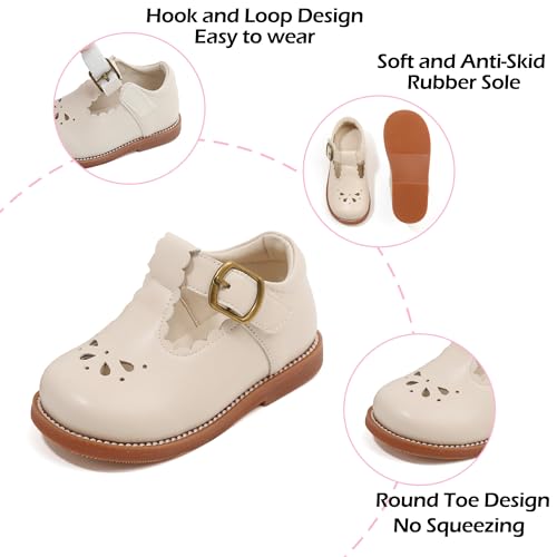 Image of PHIRAMIN Toddler Girl Mary Jane Dress Shoes-Little Girl School Uniform Shoes for Wedding Party