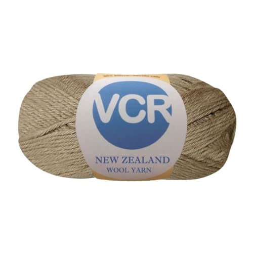 Image of VCR Taupe Grey Chunky Wool Yarn, 100 Grams, Hank, 196 Meters, 100% New Zealand Wool Knitting Yarn, Soft Crosia Thread Suitable for Baby Blankets & Booties Pack of 1