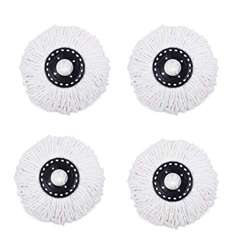 HUAWELL TM 4 piezas de repuesto de cabezal de microfibra para HSN Hurricane Magic Mop 360 grados Spin Mophead Cover