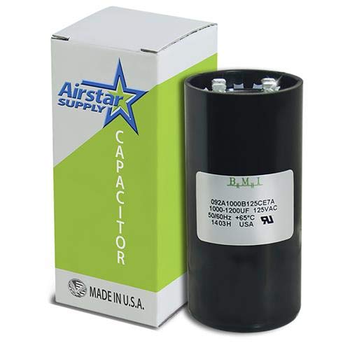 1000-1200 uF x 110/125 VAC - Dayton Grainger 2MDU9 - BMI Replacement # 092A1000B125CE7A - Made in The USA