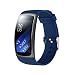 EloBeth for Gear Fit 2 Pro/Gear Fit 2 Band, Smart Watch Elastomer Strap Plastic Wristband for Gear Fit 2 Pro/Gear Fit 2 SM-R360 Fitness Activity Tracker (5.9"-7.5") Blue