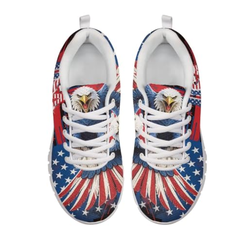 Image of GIFTPUZZ Mens Lace Up Athletic Trainers Running Sneakers Wedge Breathable Gym Lightweight Sports Tennis Shoes