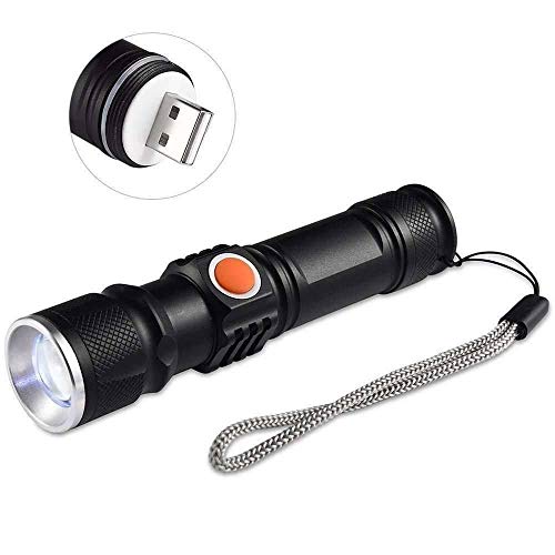 Mini Lanterna Super Potente Led T6 Recarregável Usb C/ Zoom