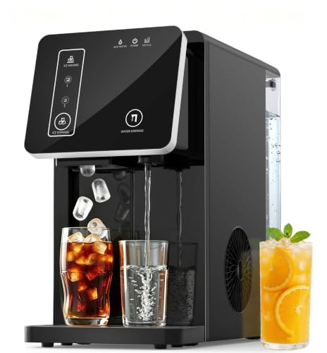 Image of Electactic Bullet Ice Maker with Water Dispenser, 26lbs Daily, 6-Min Fast, Low Water and Ice Full Indicators, 3.3L Water Tank & 1L Ice Storage, for Home Office