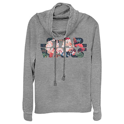 Haut Star Wars femme col bénitier tricot manches longues gris S