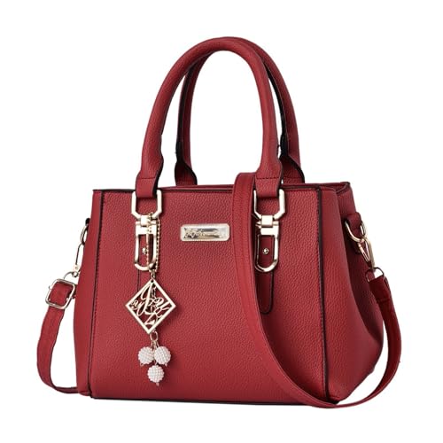 FUFUDDK - Sac A Main Femme Pas Cher Sac à Main Femme PU Simili Cuir Femme Cabas Pour Travail Elégant Vintage Bandoulière Amovible Compartiment Zippé Porte Monnaie Et Sac à Main Top Grip Sac à BandoulièRe