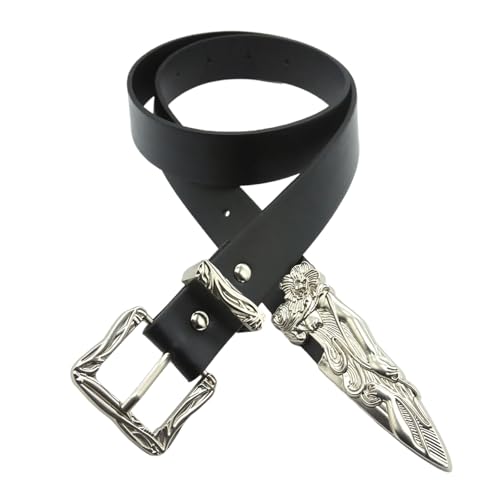 Western Belts For Women Vintage Floral Engraved Belt Cowgirl Waist Belt For Pants Jeans Dress Leather Buckle Belt Strap Weste