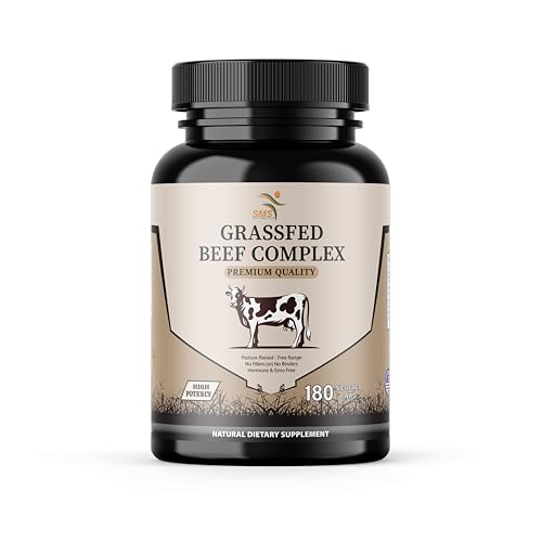 Beef Organ Supplement - Grass Fed & Pasture Raised - Total Body Wellness & Performance, Organ Complex with 3000mg of Desiccated Beef Liver, Heart, Kidney, Pancreas, Spleen (180 Capsules)