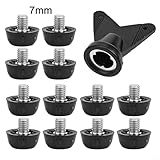 12pcs Football Boot Studs with Wrench Metal and Plastic Replacement Spikes for Rugby Shoes and Hiking Shoes Stable NonSlip 5mm Thread Size Options (7MM) - Image 4
