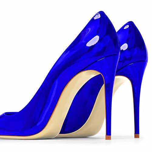 Women Pumps Formal Pointed Toe Patent Leather Classic High Heel Sexy Stilettos Slip On Office Party Evening Dress Shoes4