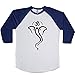 [Om] Elephant Unisex Baseball Long Sleeve Tee White-Navy X-Large