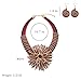 RUIYIMING Statement African Necklace For Women African Jewelry Costume Earring Sets Tribal Fashion Colorful Big Rhinestone Crystal Pendent Collar Choker Bold Chunky Bib Handmade (Flower red)