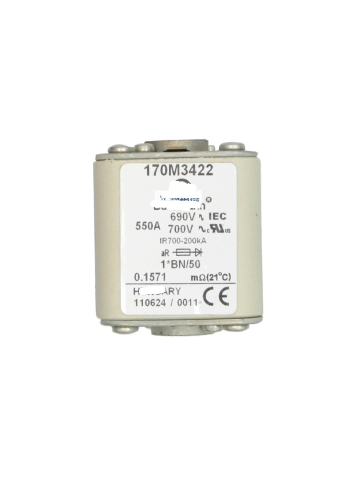 Fusible 170M3422 DC limitation courant rapide pour armoire électrique et onduleur