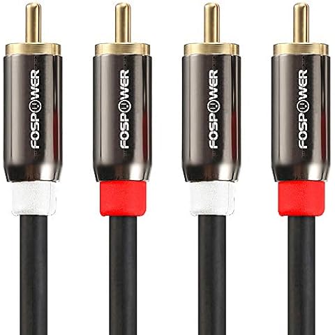 FosPower 3ft 2RCA M/M Stereo Audio Cable Cover