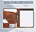Padfolio Portfolio Organizer Legal Pad Holder Padfolio Folder Leather Portfolio Storage Clipboard Notepad with Cover for Letter Size A4 Writing Pad for Business and School Office