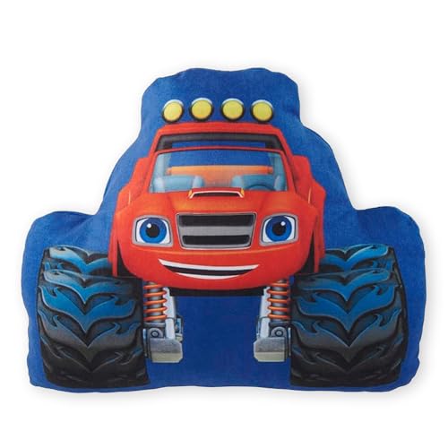 United Labels Blaze und die Monster-Maschinen Kissen, Monstertruck Kopfkissen, 28x24 cm, Blau, Sofakissen, Plüsch Dekokissen, Zierkissen