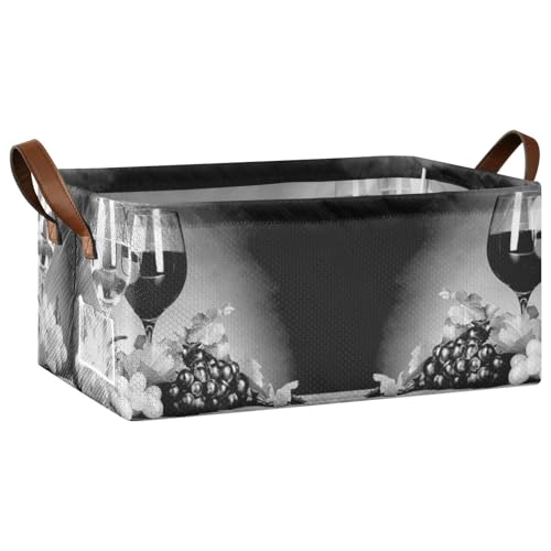 Kjovgcb �����`���[�o�X�P�b�g�r���A���U�[�n���h���t���܂肽���ݎ��{�b�N�X�A�L�b�`���p�o�X�P�b�g�I�[�K�i�C�U�[ 16.9x11.4x7.75�C���` �r���e�[�W���C���O���X �O���[�v�u���b�N �z���C�g 1��