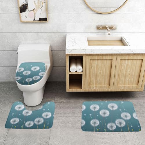 Tapis de salle de bain pissenlits tapis de sol antidérapant et facile à nettoyer
