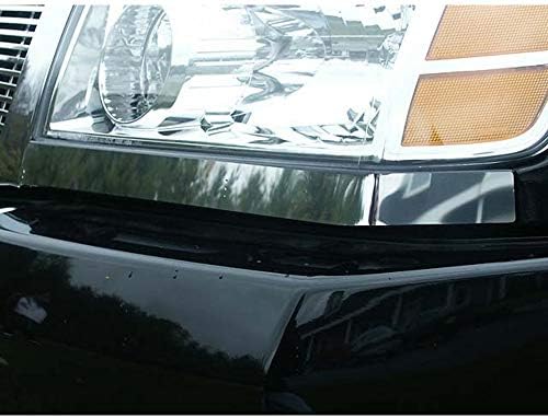 QAA is Compatible with 2004-2015 Nissan Titan 2 Piece Stainless Head Light Accent Trim HL24520 image 4