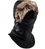 Fleece Balaclava Ski Mask - Winter Face Mask for Men & Women - Face Cover for Extreme Cold Weather Gear Skiing Snowboarding