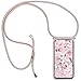 Produktbild PekaTech Handykette Handyhülle kompatibel mit Xiaomi Mi 10 Lite 5G Hülle, Smartphone Necklace Hülle mit Band - Transparent Schutzhülle Stossfest - Schnur mit Case zum Umhängen in Roségold