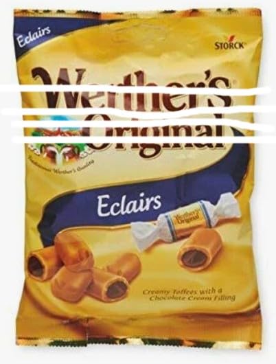 Soft Eclair - 1 sac - Bonbons au caramel enrobés du caramel et du crème - Bonbons Allemagne compatible avec Werther's Original - 180g