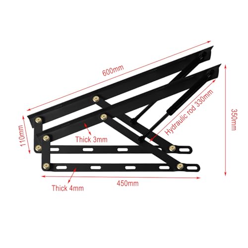 Mecanismo de elevación hidráulico para cama plegable, soporte de amortiguador de gas para caja de almacenamiento, elevador de cama y soporte de sofá, herrajes esenciales para soluciones de ahorro de