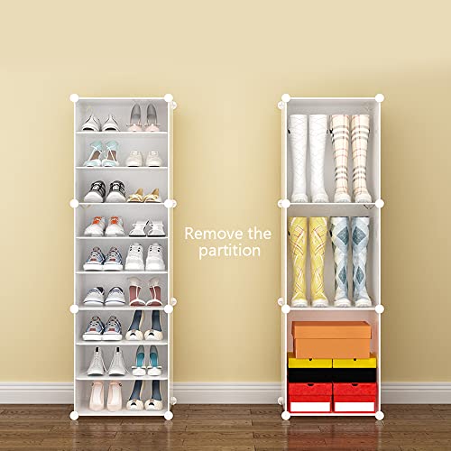 GMSLuu 48 Pack Modern Rectangular Shoe Storage Box Plastic Stackable Shoe Organizer for Closet, Clear Shoe Box, Easy Assembly