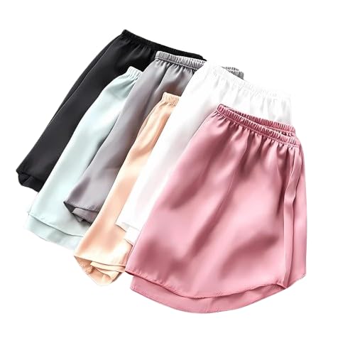 The Exquisite French Knickers Duo Gift Pack – Women’s Soft Satin High-Waist Lingerie Shorts with Elegant Ruffle Hem Special Occasions - Pack of 2-image-45