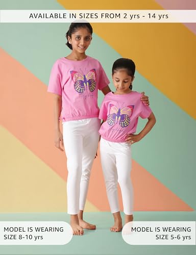 Image of Amazon Brand - Symbol Girl's Graphic Relaxed Fit T-Shirt