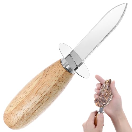 Apausvcm Oyster Shucking Knife with Wooden Handle