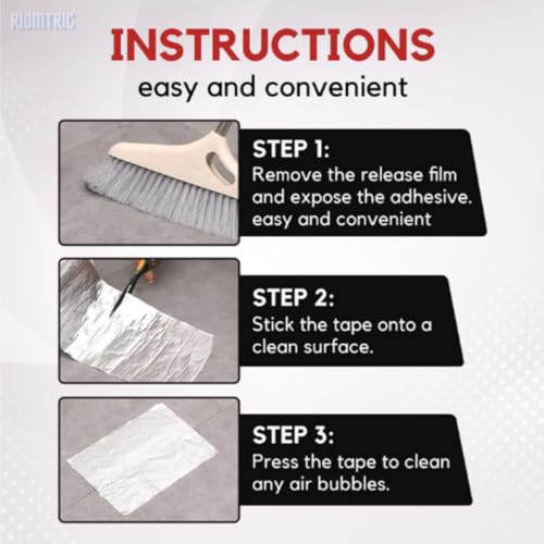 Image of Adhesive Waterproof tape (2 Inch (5CM*5M) | Super Strong Permanent Repair Roof | Water Leakage Solution Rubber Tape | surface Crack Window Sill Gap Boat Sealing Tank Leak
