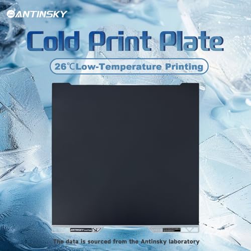 Antinsky Bambu Lab Kalt PEI Blatt doppelseitig 355 x 345 mm flexibles magnetisches Stahlblech leicht zu entfernende Form PEI Bauplatte für Bambu Lab H2D/H2S 3D Drucker