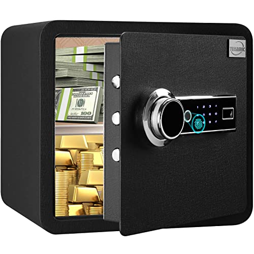 Tenamic Deluxe Biometric Fingerprint Safe Box Smart Touch Screen Fireproof Safe For Home Office Hotel 1.41 Cubic Feet #TOP28