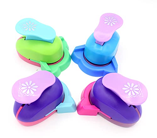 Kucaa Hollow Right-Angle Embossing Punch Handmade Scrapbooking Craft Lever Corner Punch Embossing Puncher Fancy Corner Punch (Chrysanthemum) #TOP4