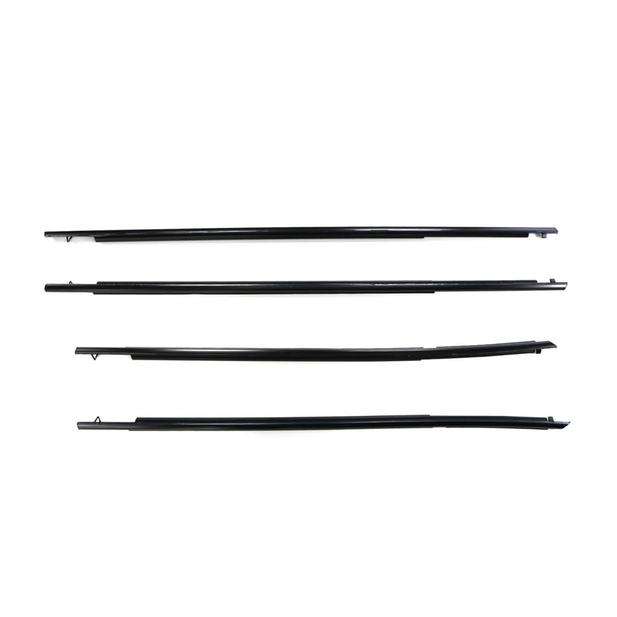 Xmsbcbcz Black Sealing Strip 4Pcs Car Window Weatherstrip For Toyota For Venza 2022+ 75720-0E160 75710-0E160 75740-0E160 75730-0E160(Black)