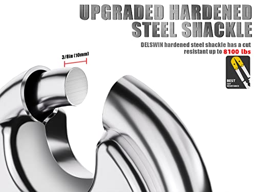 DELSWIN 4 Digit Combination Lock Disc Padlock with Hardened Steel Shackle Outdoor Combo Lock for Outdoor Gate Sheds,Storage Unit,Garage,Fence,Gym Locker(2 Pcs) 3 41kX4LqWWfL