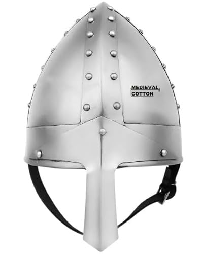 Medieval cotton Handmade Viking Norman Nasal Helmet – Large Polished Medieval Helmet with Nose Guard, Replica Viking Knight Helmet, New Large Nasal Plate Helmet