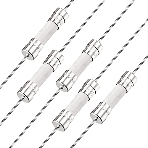 Image of sourcing map Slow Blow Fuse Time Delay Lead Wire Ceramic Fuses 5mm x 20mm 250V T2A 5Pcs
