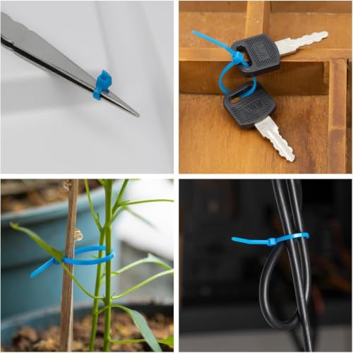 Image of Armpow 8 Inch Black Zip Tie 2500 PCS, 40 Lbs - Small to Medium Zip Tie, Nylon PA66 UV Resistant Cable Tie Heavy Duty for Indoor and Outdoor Use - Ideal for bundling and securing objects