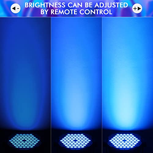 90W 60LEDs Par Lights 2Pack - RGB Stage Par Lights Sound Activated by Remote & DMX Control Uplights for Events Church Wedding Music Dance Show DJ Party Lighting - Image 5