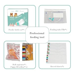 Puppy Birth Whelping Kit, Newborn Puppies Pet Whelping Set with Milk Feeding Nipple Bottle, Bubble Milk Bowl Whelping kit, Whelping kit Puppy Birth Whelping Kit, Newborn Puppies Pet Whelping Set with Milk Feeding Nipple Bottle, Bubble Milk Bowl Whelping kit, Whelping kit