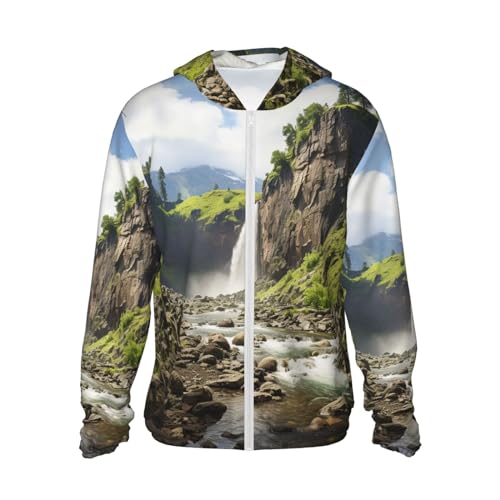 Veste à capuche de protection solaire UPF 50+ manches longues veste zippée extérieur