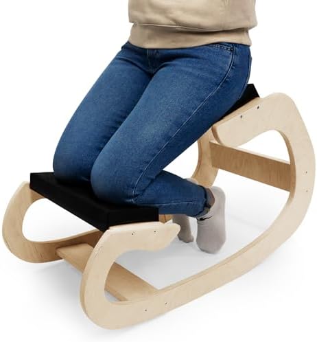 Ginocchio Sedia Ergonomica In Legno Sedile Sedie Ergonomiche Migliori Sedia A Dondolo Legno Sedia - Foto 3