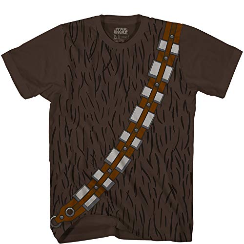 STAR WARS Chewbacca Costume I Am Chewie Adult T-Shirt (Brown Large)
