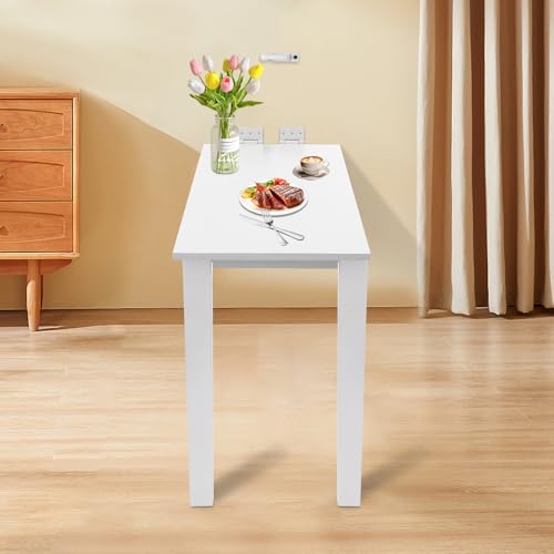 Repomanda Mesa Plegable de Comedor en Madera Montado en Pared Mesa de Cocina Plegable Capacidad de Carga 60kg Mesa Cocina Plegable pour Comedor, Cocina, Bar, Pared, 75x40cm - imagen 5