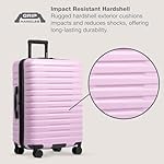 U.S. Traveler Boren Expandable Hardside Rugged Travel Luggage with 8 Spinner Wheels, Lavender, Checked-Large 30-Inch - Image 3