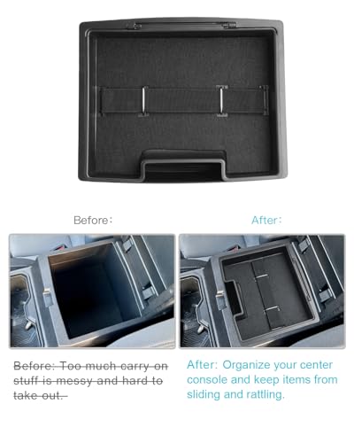 Image of CDEFG for 2024 2025 2026 Toyota Tacoma Center Console Organizer Compatible with Toyota 2024 2025 2026 Tacoma Accessories Middle Console Tray Armrest Storage Box Double Drawers