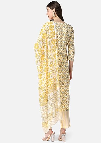 Image of Vaamsi Women's Cotton Palazzo and Dupatta Set