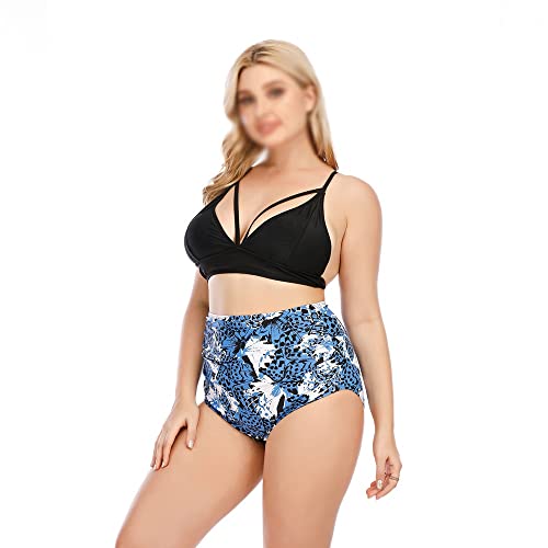 Bikini de taille plus premium ensemble de maillot de bain haute - 2